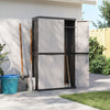 Stella Homewares Outdoor Storage Cabinet Grey and Black 97x37x165 cm PP