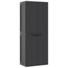 Stella Homewares Outdoor Storage Cabinet Black 65x37x165 cm PP