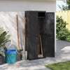 Stella Homewares Outdoor Storage Cabinet Black 65x37x165 cm PP