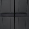 Stella Homewares Outdoor Storage Cabinet Black 65x37x165 cm PP