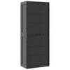 Stella Homewares Outdoor Storage Cabinet Black 65x37x165 cm PP