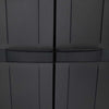 Stella Homewares Outdoor Storage Cabinet Black 65x37x165 cm PP