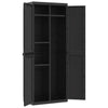 Stella Homewares Outdoor Storage Cabinet Black 65x37x165 cm PP