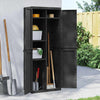 Stella Homewares Outdoor Storage Cabinet Black 65x37x165 cm PP
