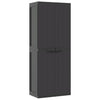 Stella Homewares Outdoor Storage Cabinet Black 65x37x165 cm PP