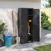 Stella Homewares Outdoor Storage Cabinet Black 65x37x165 cm PP