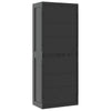 Stella Homewares Outdoor Storage Cabinet Black 65x37x165 cm PP