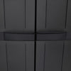 Stella Homewares Outdoor Storage Cabinet Black 65x37x165 cm PP