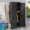 Stella Homewares Outdoor Storage Cabinet Black 65x37x165 cm PP