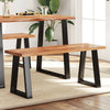 Stella Homewares Bench with Live Edge 110 cm Solid Wood Acacia