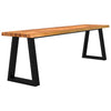 Stella Homewares Bench with Live Edge 160 cm Solid Wood Acacia