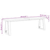 Stella Homewares Bench with Live Edge 160 cm Solid Wood Acacia
