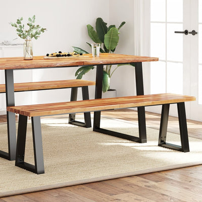 Stella Homewares Bench with Live Edge 160 cm Solid Wood Acacia