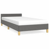 Stella Homewares Bed Frame without Mattress Dark Grey King Single Size Fabric