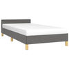 Stella Homewares Bed Frame without Mattress Dark Grey King Single Size Fabric