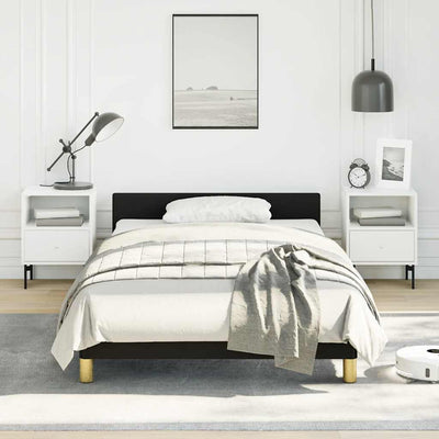 Stella Homewares Bed Frame without Mattress Black King Single Size Fabric