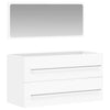 Stella Homewares Bathroom Cabinet with Mirror White Engineered Wood