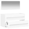 Stella Homewares Bathroom Cabinet with Mirror White Engineered Wood