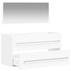 Stella Homewares Bathroom Cabinet with Mirror White Engineered Wood