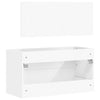 Stella Homewares Bathroom Cabinet with Mirror White Engineered Wood