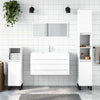 Stella Homewares Bathroom Cabinet with Mirror White Engineered Wood