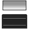 Stella Homewares Bathroom Cabinet with Mirror Black Engineered Wood