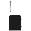 Stella Homewares Bathroom Cabinet with Mirror Black Engineered Wood