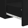 Stella Homewares Bathroom Cabinet with Mirror Black Engineered Wood