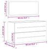 Stella Homewares Bathroom Cabinet with Mirror Black Engineered Wood