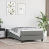 Stella Homewares Box Spring Bed without Mattress Dark Grey King Single Size Fabric