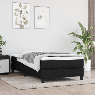 Stella Homewares Box Spring Bed without Mattress Black King Single Size Fabric