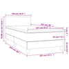 Stella Homewares Box Spring Bed with Mattress Black 100x200 cm Faux Leather