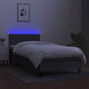 Stella Homewares Box Spring Bed with Mattress&LED Dark Grey 100x200cm Fabric