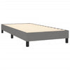 Stella Homewares Box Spring Bed with Mattress&LED Dark Grey 100x200cm Fabric
