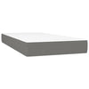 Stella Homewares Box Spring Bed with Mattress&LED Dark Grey 100x200cm Fabric