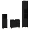 Stella Homewares 3 Piece Bathroom Furniture Set Black Engineered Wood