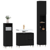 Stella Homewares 3 Piece Bathroom Furniture Set Black Engineered Wood