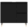 Stella Homewares 3 Piece Bathroom Furniture Set Black Engineered Wood