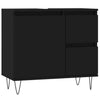 Stella Homewares 3 Piece Bathroom Furniture Set Black Engineered Wood