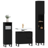 Stella Homewares 3 Piece Bathroom Furniture Set Black Engineered Wood