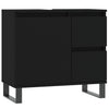 Stella Homewares 3 Piece Bathroom Furniture Set Black Engineered Wood