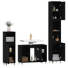 Stella Homewares 3 Piece Bathroom Furniture Set Black Engineered Wood
