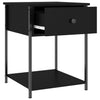 Stella Homewares Bedside Table Black 44x45x58 cm Engineered Wood