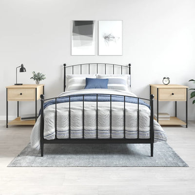 Stella Homewares Bedside Tables 2 pcs Sonoma Oak 44x45x58 cm Engineered Wood