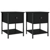Stella Homewares Bedside Tables 2 pcs Black 34x35.5x45 cm Engineered Wood
