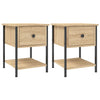 Stella Homewares Bedside Tables 2 pcs Sonoma Oak 34x35.5x45 cm Engineered Wood