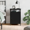 Stella Homewares Bedside Cabinet Black 40x42x60 cm Engineered Wood