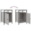 Stella Homewares Bedside Cabinets 2 pcs Grey Sonoma 40x42x60 cm Engineered Wood