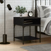 Stella Homewares Bedside Table Black 40x41x50 cm Engineered Wood