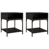 Stella Homewares Bedside Tables 2 pcs Black 40x41x50 cm Engineered Wood